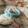 Aqua Flower Bow Headband