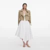 Beige Cropped Trench Jacket