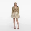 Beige Cropped Trench Jacket