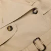 Beige Cropped Trench Jacket