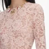 Beige Floral Lace Bodysuit