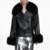 Black Belted Leather Jacket