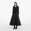 Black Boucle Cropped Jacket