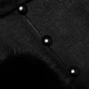 Black Boucle Faux Fur Cuff Jacket
