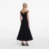Black Boucle Midi Dress