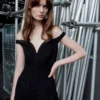 Black Boucle Playsuit