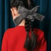 Black Check Hair Bow