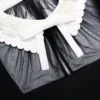 Black Crepe Bow Collar Midi Dress Black Crepe Bow Collar Midi Dress