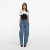 Black Crepe Flower Top Black Crepe Flower Top