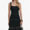 Black Crepe Midi Dress