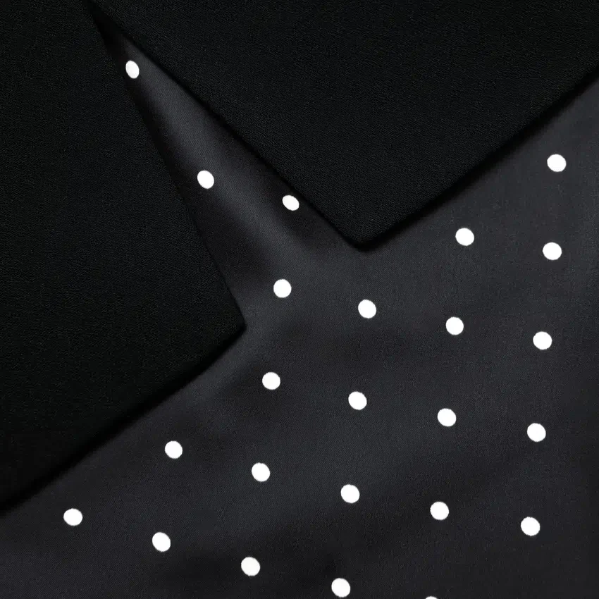 Black Crepe Polka Dot Maxi Dress Black Crepe Polka Dot Maxi Dress