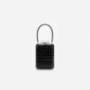 Black Croc Leather Micro Bag