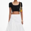 Black Crochet Knit Crop Top Black Crochet Knit Crop Top
