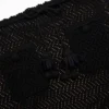 Black Crochet Knit Midi Skirt