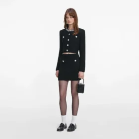 Black Crystal Trim Cardigan