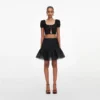 Black Embroidered Mini Skirt Black Embroidered Mini Skirt