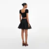 Black Embroidered Mini Skirt Black Embroidered Mini Skirt