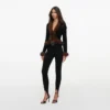 Black Faux Fur Knit Cardigan