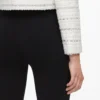 Black Knit Stirrup Leggings