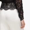Black Lace High Neck Blouse