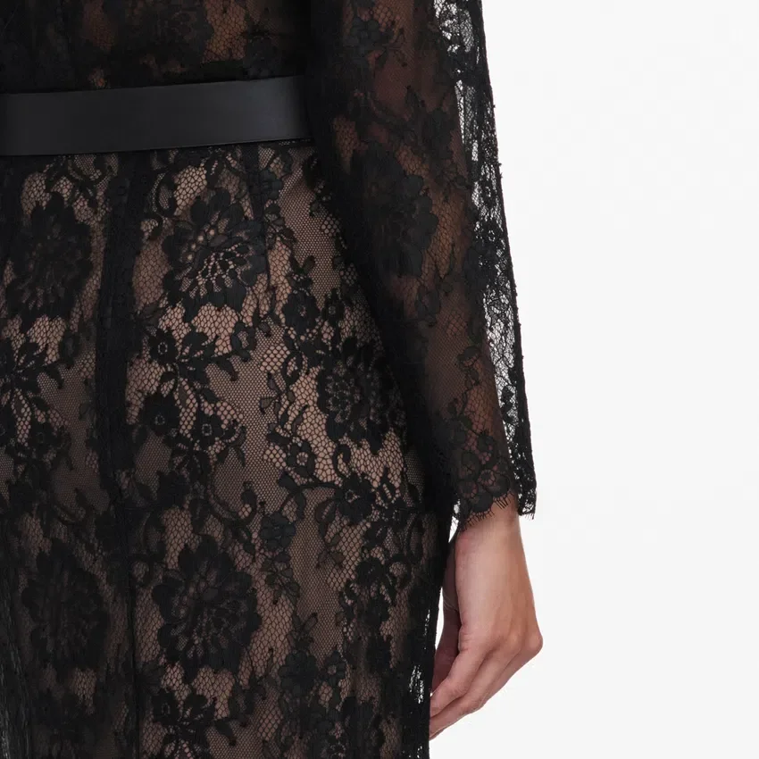Black Lace Midi Skirt Black Lace Midi Skirt