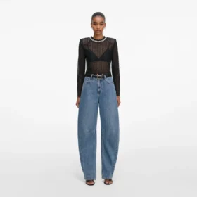 Black Organza Lace Top