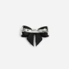 Black Pearl Satin Bow Hairclip