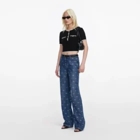 Lightweight Bow Embellished Jeans