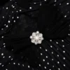 Black Polka Dot Tiered Maxi Dress