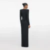 Black Rhinestone Embellished Maxi Dress