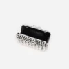 Black Satin Crystal Clutch Bag Black Satin Crystal Clutch Bag