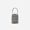 Black Satin Crystal Micro Bag