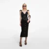 Black Satin Lace Top