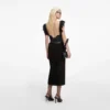 Black Satin Lace Top