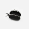 Black Satin Oval Clutch