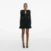 Black Sequin Knit Mini Dress