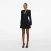 Black Sequin Knit Mini Dress