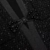 Black Sequin Knit Top