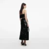 Black Sequin Midi Skirt Black Sequin Midi Skirt