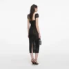 Black Sweetheart Lace Midi Dress