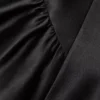 Black Taffeta Collared Mini Dress Black Taffeta Collared Mini Dress