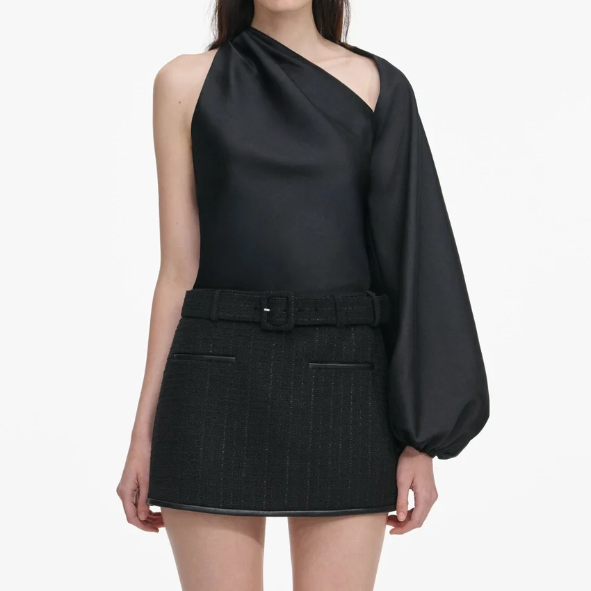 Black Boucle Mini Skirt Black Boucle Mini Skirt