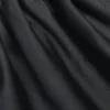 Black Taffeta Draped Sleeve Top