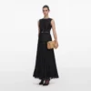 Black Taffeta Polka Dot Midi Dress Black Taffeta Polka Dot Midi Dress