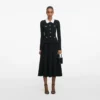 Black Tailored Knit Midi Dress Black Tailored Knit Midi Dress