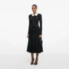 Black Tailored Knit Midi Dress Black Tailored Knit Midi Dress