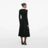 Black Tailored Knit Midi Dress Black Tailored Knit Midi Dress