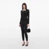 Black Tailored Knit Top