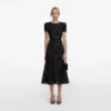 Black Tulle Lace Midi Dress Black Tulle Lace Midi Dress