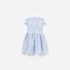 Blue 3D Flower Lace Dress